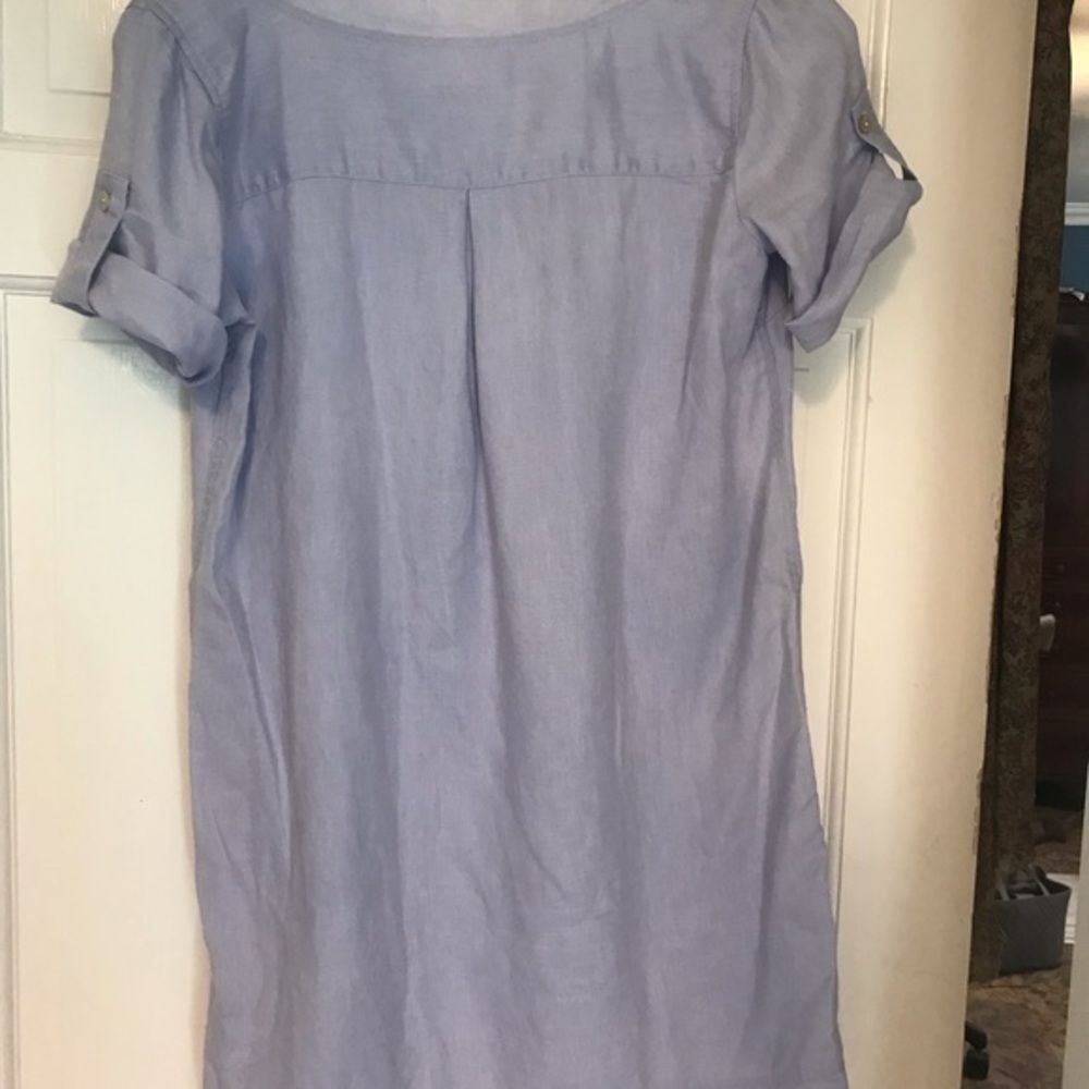 J JILL LOVE LINEN XSP Lilac Lavender Shift Dress - Picture 7 of 9